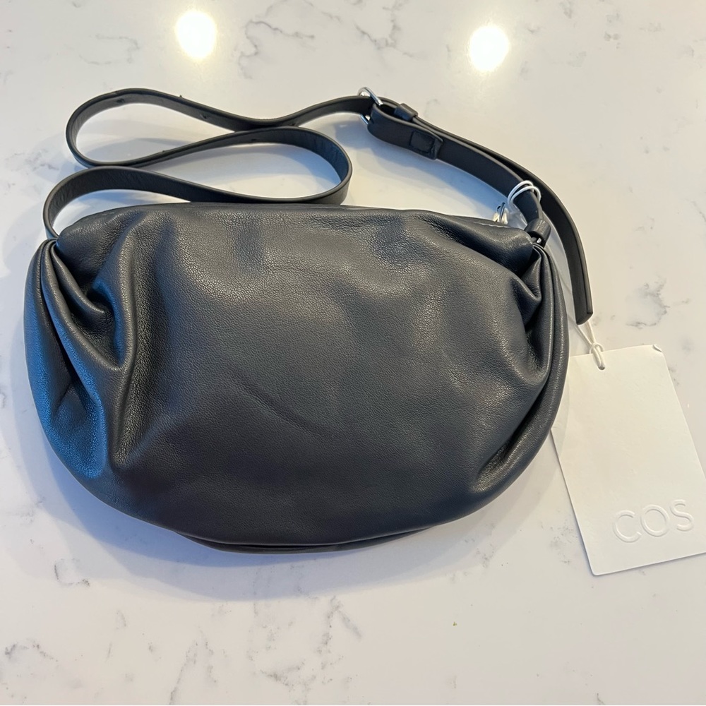 COS Black Leather Shoulder Bag